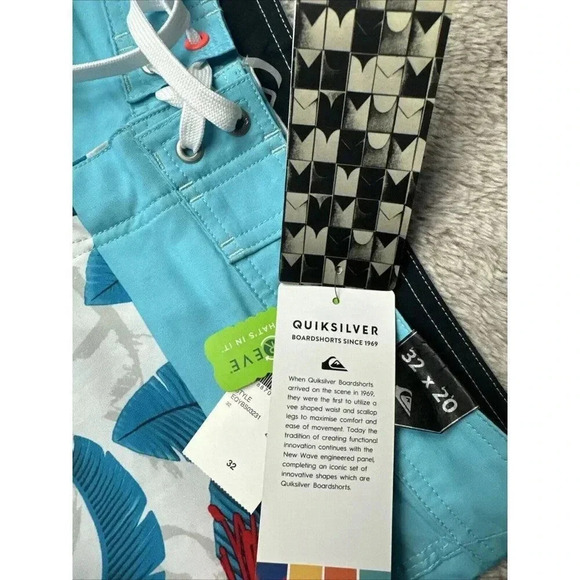 Quiksilver Shorts Every Day Board Shorts Skateboard Surf Beach Size 32 New - Picture 16 of 16